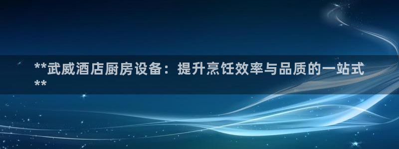 尊龙ag旗舰：**武威酒店厨房设备：提升烹饪效率与品质的一站